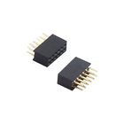 Straight For Pcb Female Header Connector Double Row Gold Flash 2.54mm